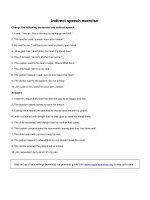 Indirect speech exercise 3 