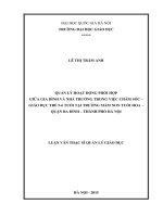 Quản lý hoạt động phối hợp giữa gia đình và nhà trường trong việc chăm sóc   giáo dục trẻ 5 6 tuổi tại trường mầm non tuổi hoa   ba đình   hà nội 