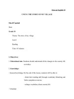 Giáo án Tiếng Anh 10 Unit 8: The story of my village