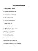 Reported speech exercise 2 