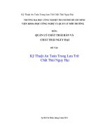 ĐỀ tài kỹ THUẬT AN TOÀN TRONG lưu TRỮ CHẤT THẢI NGUY hại 