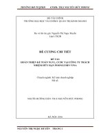 ĐÈ CƯƠNG CHI TIẾT  ĐỀ TÀI: HOÀN THIỆN KẾ TOÁN NLVL, CCDC TẠI CÔNG TY TRÁCH NHIỆM HỮU HẠN POONGCHIN VINA