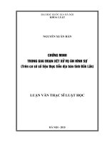 Chứng minh trong giai đoạn xét xử vụ án hình sự (trên cơ sở số liệu thực tiễn địa bàn tỉnh đăk lăk) 
