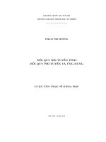 Hồi quy bội tuyến tính, hồi quy phi tuyến và ứng dụng 