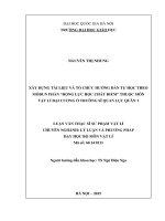 Xây dựng tài liệu và tổ chức hướng dẫn tự học theo môđun phần động lực học chất điểm thuộc môn vật lí đại cương ở trường sĩ quan lục quân 1 