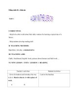 Giáo án Tiếng Anh 10 Unit 1: A day in the life of…