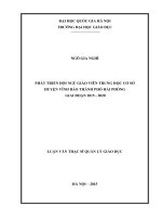 Phát triển đội ngũ giáo viên trung học cơ sở huyện vĩnh bảo thành phố hải phòng giai đoạn 2015 2020 