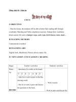 Giáo án Tiếng Anh 10 Unit 8: The story of my village