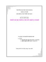 ĐỒ án THIẾT kế hệ THỐNG TRUYỀN ĐỘNG cơ KHÍ 