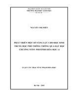 Phát triển một số năng lực cho học sinh trung học phổ thông thông qua dạy học chương nitơ   photpho hóa học 11 