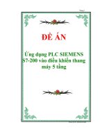 ĐỀ án ỨNG DỤNG PLC SIEMENS s7 200 vào điều KHIỂN THANG máy 5 TẦNG 