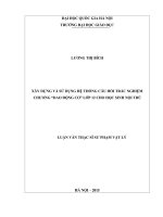 Xây dựng và sử dụng hệ thống câu hỏi trắc nghiệm chương “dao động cơ” lớp 12 cho học sinh nội trú 