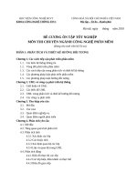 Đề cương ôn tập tốt nghiệp môn thi chuyên ngành công nghệ phần mềm