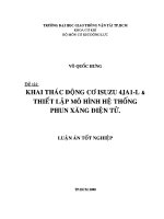 ĐỀ tài KHAI THÁC ĐỘNG cơ DU LỊCH ISUZU và THIẾT kế mô HÌNH hệ THỐNG PHUN NHIÊN LIỆU điện tử 
