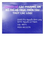 CHUYÊN đề các PHƯƠNG án bố TRÍ hệ TRỤC TRÊN tàu THỦY các LOẠI 