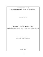 Nghiên cứu phát triển du lịch dựa vào cộng đồng tại cù lao ông hổ, an giang 