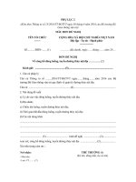 Đơn đề nghị công bố đóng luồng, tuyến đường thủy nội địa