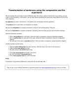 Transformation of sentences using the comparative and the superlative 