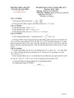 đề thi toán 11 học kì 1 có lời giải 