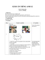 Giáo án Tiếng Anh 12 unit 6: Future jobs