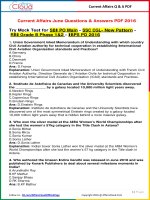 Current affairs questions  answers PDF   june 2016 by affairscloud 