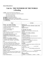 Giáo án Tiếng Anh 11 unit 16: The wonders of the world