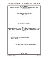 Đề cương chi tiết Giải pháp quản lý chi phí sản xuất kinh doanh và hạ giá thành sản phẩm tại công ty TNHH Poongchin Vina