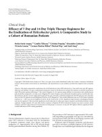 Efficacy of 7-Day and 14-Day Triple Therapy Regimens for the Eradication of Helicobacter pylori A Comparative Study in a Cohort of Romanian Patients