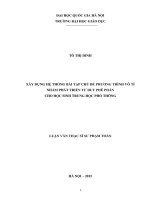Xây dựng hệ thống bài tập chủ đề phương trình vô tỉ nhằm phát triển tư duy phê phán cho học sinh trung học phổ thông 
