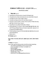 CÁCH TRÌNH bày TIỂU LUẬN, LUẬN văn, đại học và THẠC sỹ CHUYÊN NGHÀNH hóa 