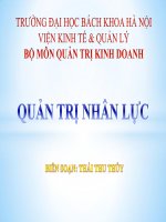 QUẢN TRỊ NHÂN LỰC của tác giả Thái Thu Thủy (Trường ĐH Bách Khoa Hà Nội)