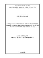Đào tạo trong công việc cho đội ngũ giảng viên trẻ (nghiên cứu trường hợp trường đại học khoa học xã hội và nhân văn thuộc đại học quốc gia hà nội) 