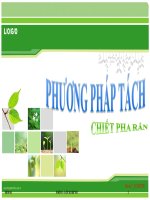 CHIẾT PHA RẮN  NHÓM 1  D13HPT01