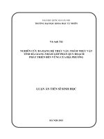 Nghiên cứu đa dạng hệ thực vật, thảm thực vật tỉnh hà giang nhằm góp phần quy hoạch phát triển bền vững của địa phương 