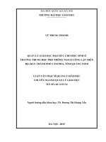 Quản lý giáo dục đạo đức cho học sinh trường trung học phổ thông ngoài công lập trên địa bàn thành phố cẩm phả, tỉnh quảng ninh 