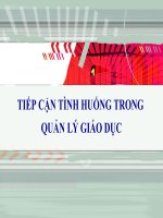 Bài giảng tiếp cận tình huống trong quản lý giáo dục năm 2016