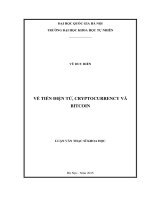 Về tiền điện tử, cryptocurrency và bitcoin 
