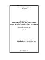 ĐỀ tài một số BIỆN PHÁP xây DỰNG đội NGŨ GIÁO VIÊN của HIỆU TRƯỞNG TRƯỜNG THCS NGUYỆT đức, THUẬN THÀNH 