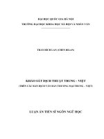 Khảo sát dịch thuật trung   việt ( trên các bản dịch văn bản thương mại trung   việt ) 