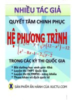 HỆ PHƯƠNG TRÌNH TRONG KÌ THI TỐT NGHIỆP QUỐC GIA  MÔN TOÁN