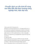 Chuyển dịch cơ cấu kinh tế vùng ven biển bắc bộ theo hướng công nghiệp hóa, hiện đại hóa