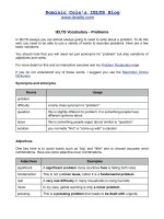 IELTS vocabulary problem 