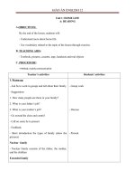 Giáo án Tiếng Anh 12 Unit 1: Home life