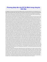 Phương pháp dân chủ hồ chí minh trong công tác lãnh đạo