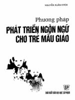 Phương pháp phát triển ngôn ngữ cho trẻ mẫu giáo phần 1   nguyễn xuân khoa 