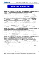 Synonym  antonym   p3 