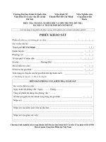 ĐIỀU TRA “DI DÂN, NGHÈO ĐÓI VÀ MÔI TRƯỜNG ĐÔ THỊ : HÀ NỘI VÀ THÀNH PHỐ HỒ CHÍ MINH