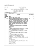 Giáo án Tiếng Anh 11 unit 15: Space conquest