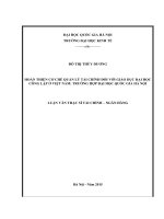 Hoàn thiện cơ chế quản lý tài chính đối với giáo dục đại học công lập ở việt nam 