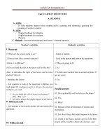 Giáo án Tiếng Anh 12 unit 8: Life in the future